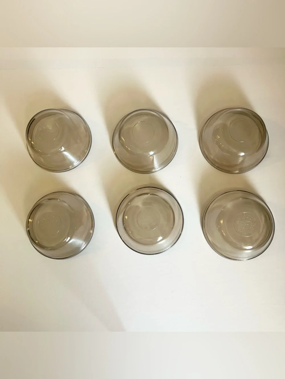 Vintage L'Ovenware 6-ounce Custard Cup Smoked Amber Glass Set of 6